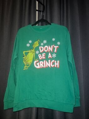 Ugly Christmas Sweater Xmas Sweatshirt Crewneck Size Large Grinch